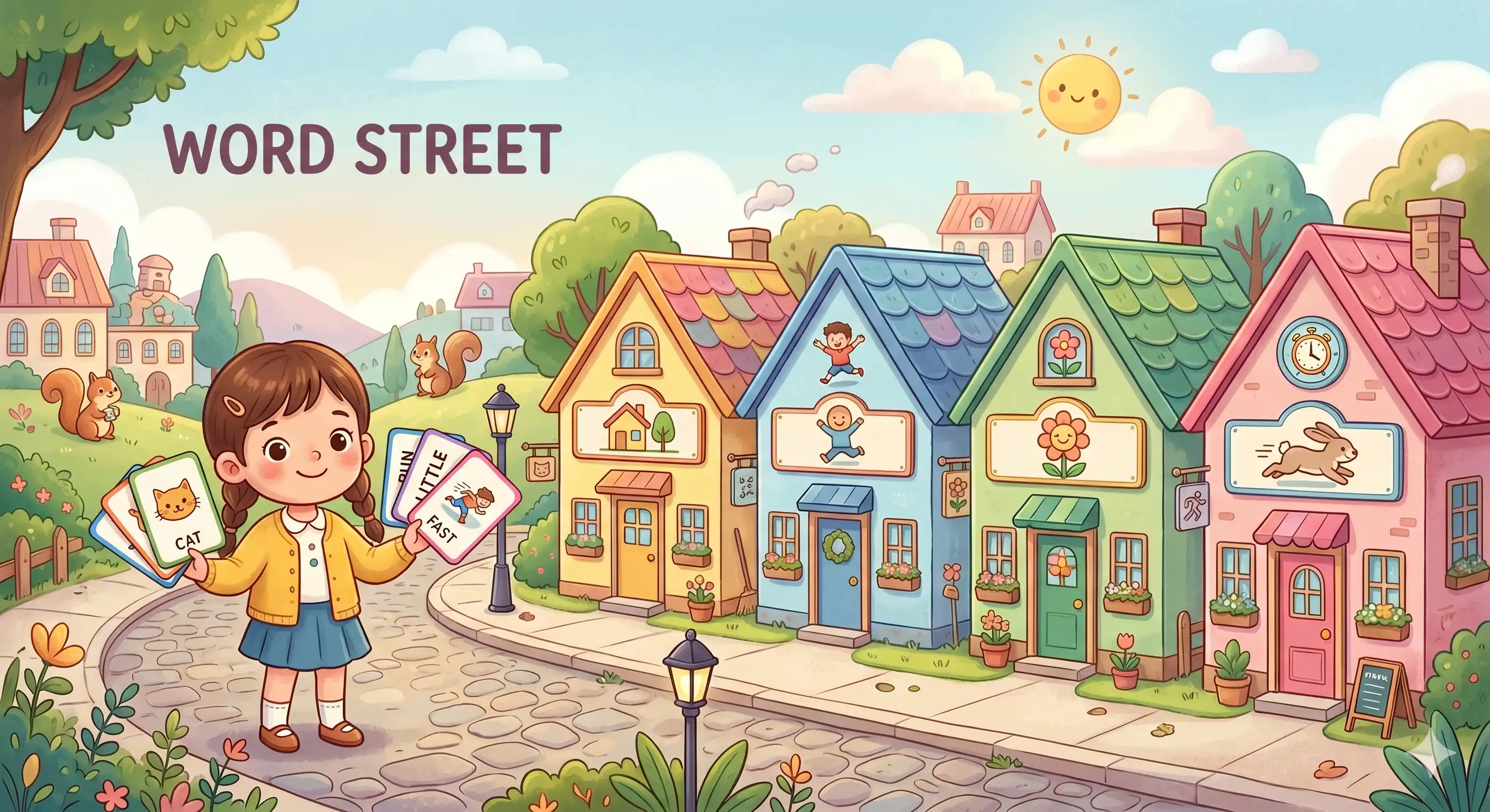 动词小镇全景图